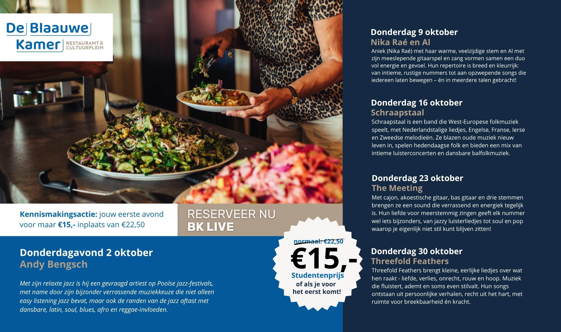 Programma - BKlive- dinner aan de Rijn -